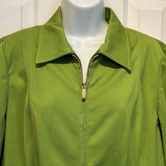 Jones New York Green Zip Up Jacket Size M - Picture 2 of 12
